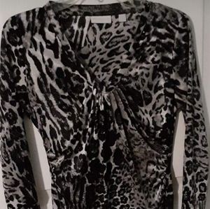 New York and company leopard print top